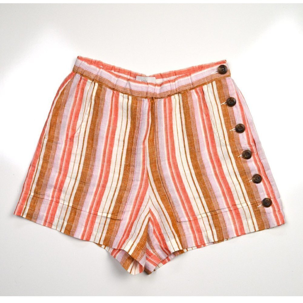 Joie Diradine Stripe Linen Shorts XS